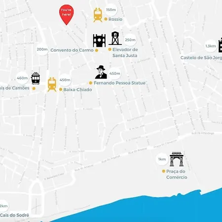 Apartman 1br - Downtown Chiado *